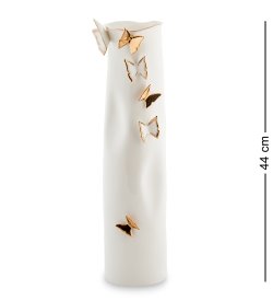 Высокая ваза для цветов из фарфора Бабочки