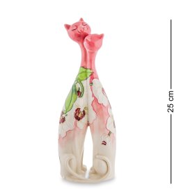 Ваза из фарфора Парочка розовых кошек