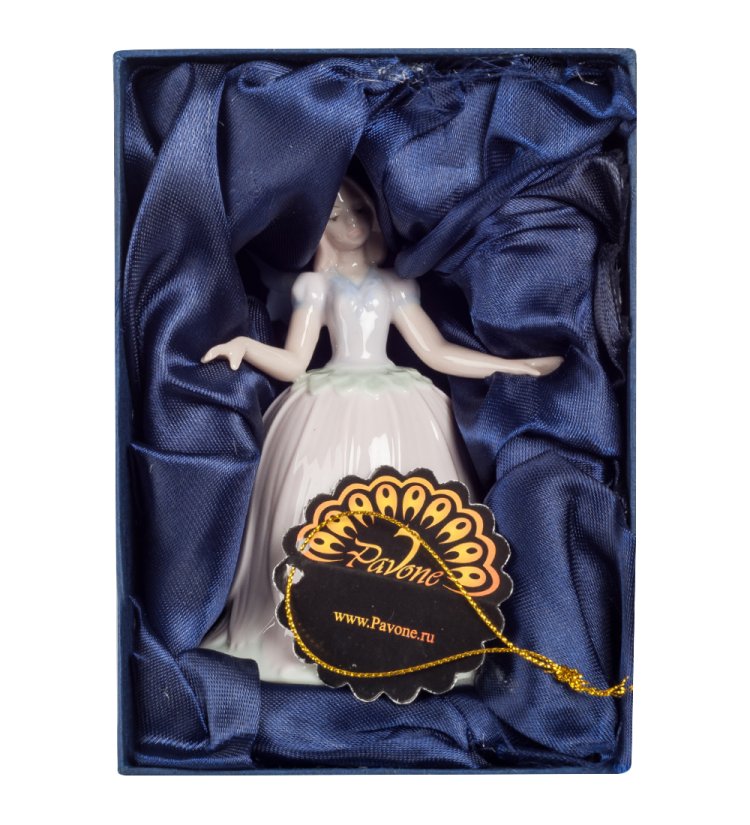 Фарфоровый колокольчик Эльфина Pavone JP-06/ 9, фотография в упаковке