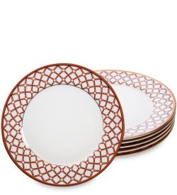 Набор из 6-ти тарелок Элегантность, красные