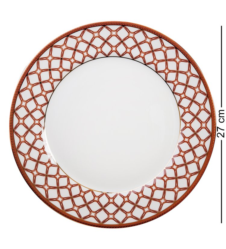 Набор из 6-ти тарелок Элегантность, красные Pavone JK-239, фотография тарелки