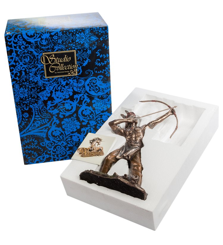 Статуэтка Индеец на Охоте Veronese WS-442, упаковочный вид