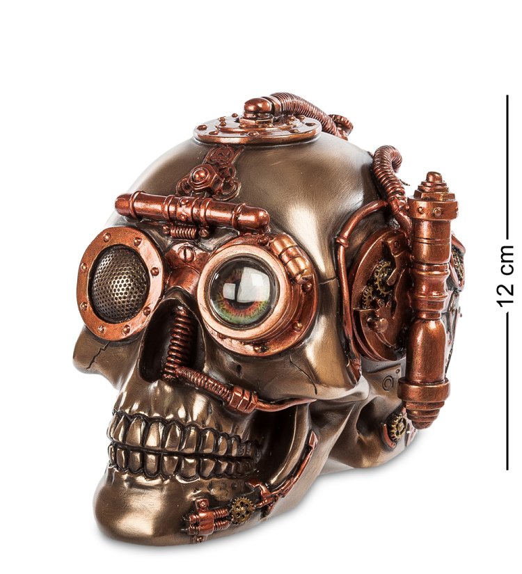 Шкатулка в стиле Стимпанк Череп Veronese WS-387