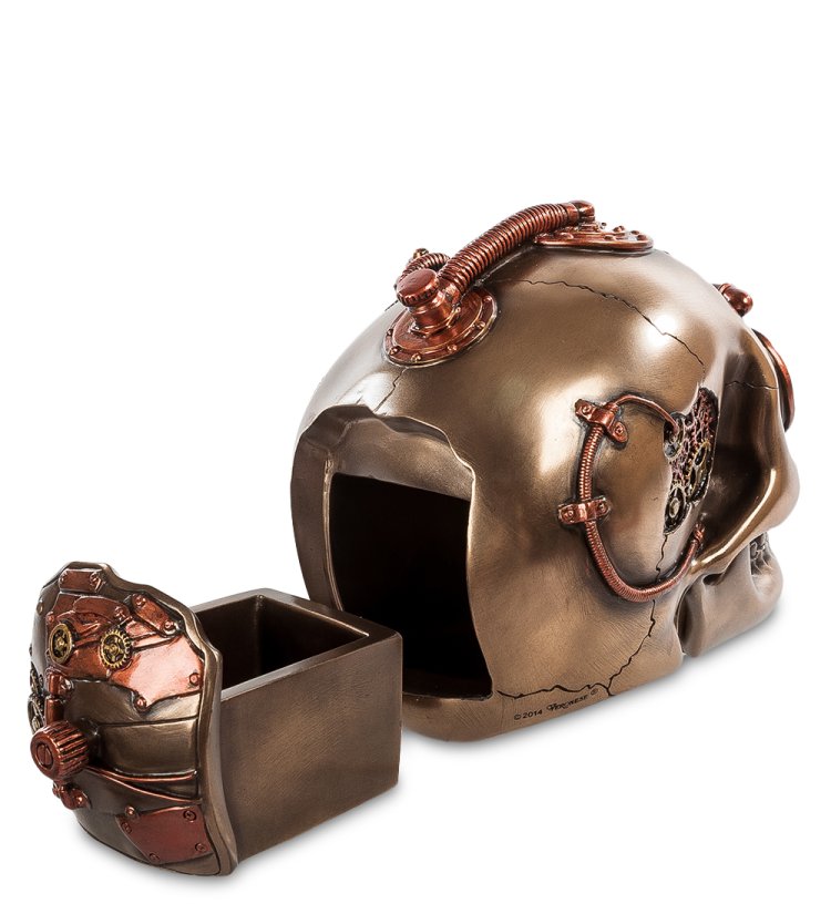 Шкатулка в стиле Стимпанк Череп Veronese WS-387, разборный вид