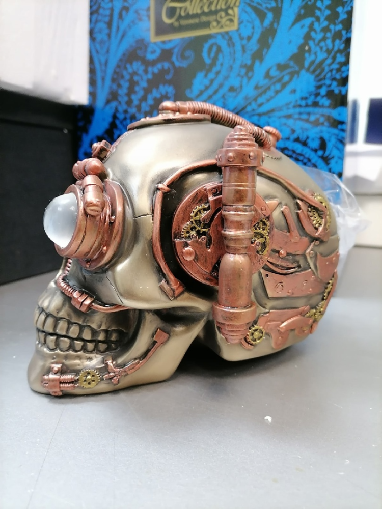 Шкатулка в стиле Стимпанк Череп Veronese WS-387, фото со склада вид профиль