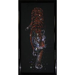 Картина Тигр c кристаллами Swarovski
