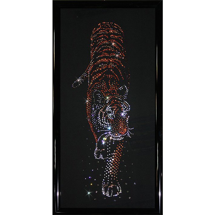 Картина Тигр c кристаллами Swarovski