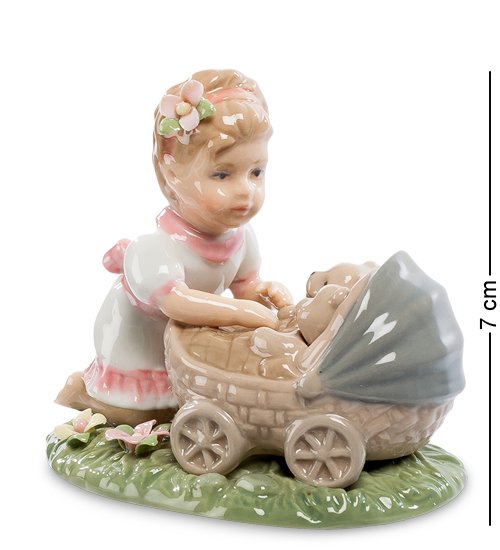 Фигурка из керамики Девочка с медвежатами Pavone CMS-12/22