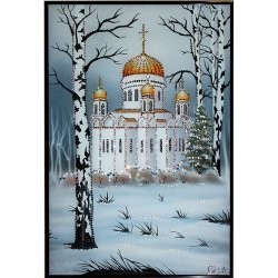 Картина Собор Иконы Божьей матери Владимирской c кристаллами Swarovski