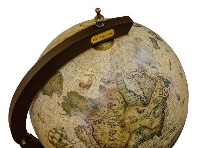 Глобус-бар настольный светлая сфера 42 см Jufeng JG42002R, фотография сверху