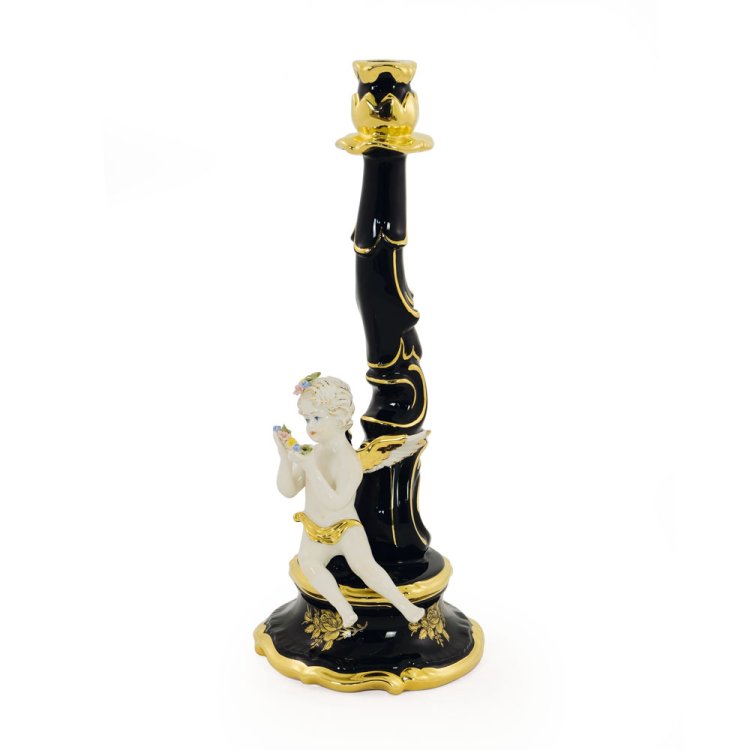 Черный Подсвечник Ангел, правый, коллекция Amante bnb Migliore De Luxe 27535