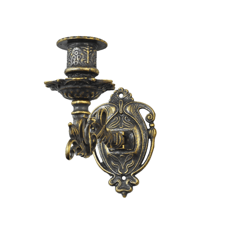 Канделябр настенный Медная Улитка на 1 свечу, антик Alberti Livio AL-82-258-ANT