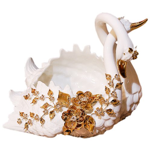 Ваза для фруктов Пара лебедей