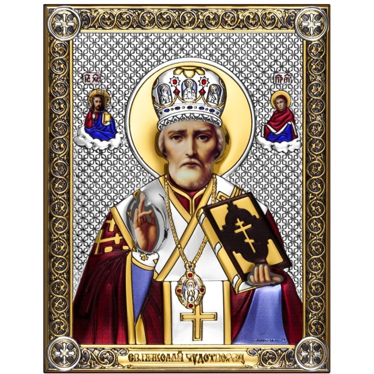 Икона Николай Угодник на подставке, Размер: 14х18 см Beltrami 6421/CP
