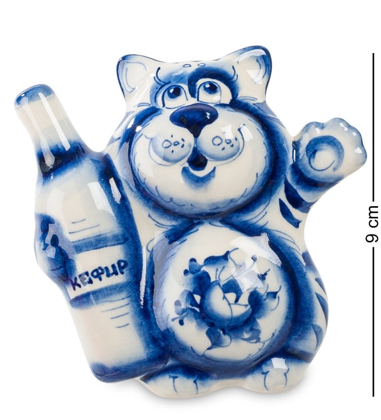 Фигурка Кот-Кефир Голубая гжель ГЛ-175