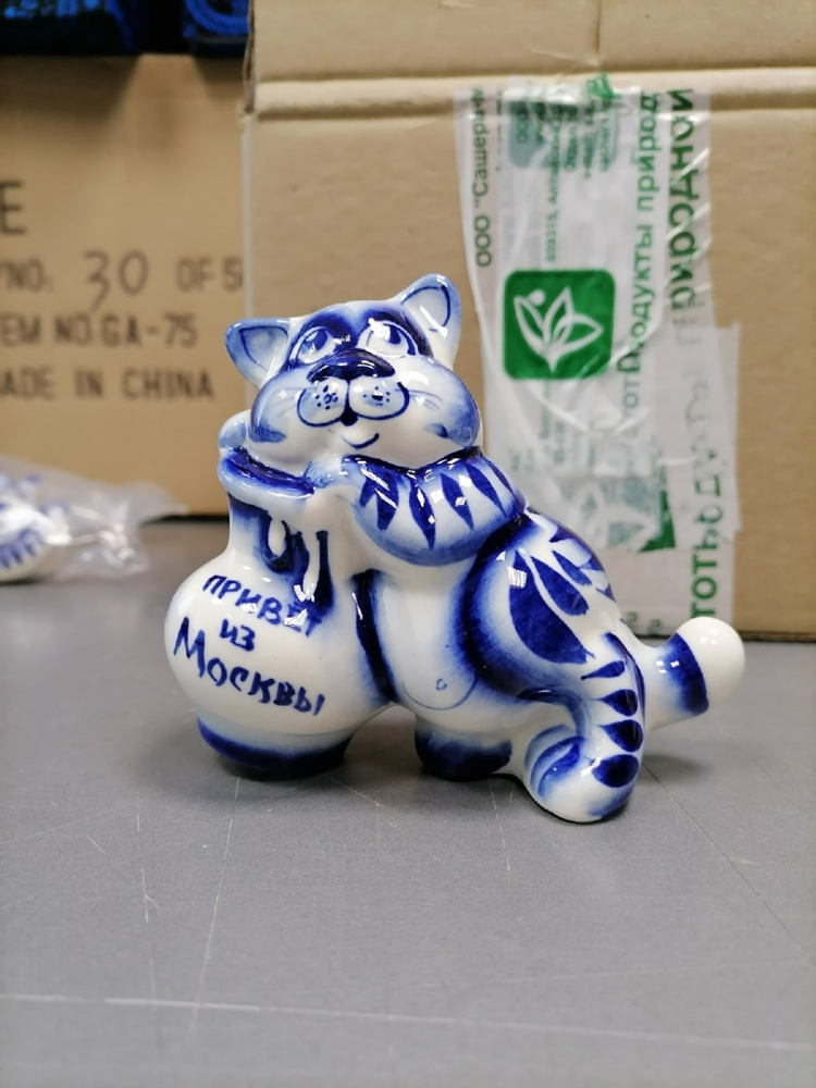 Фигурка Кот воришка Голубая гжель ГЛ-357, фото со склада