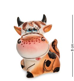 Статуэтка Бык Серафим символ 2021 года Цветная гжель