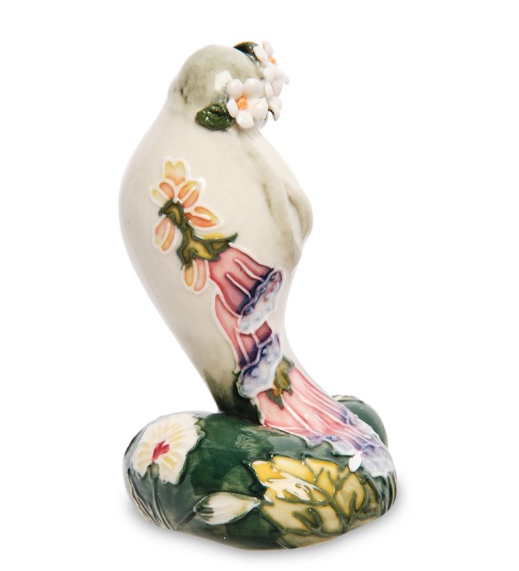 Фигурка из фарфора Полевая Змейка с белым цветочком Pavone JP-51/ 5, оборотная сторона