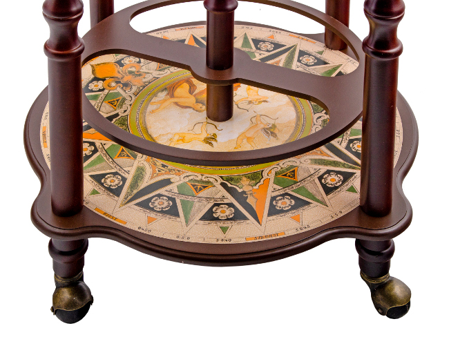 Напольный бар в виде глобуса со сферой 40 см Jufeng MG40003W, увеличенный вид снизу