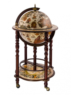 Напольный бар в виде глобуса со сферой 40 см