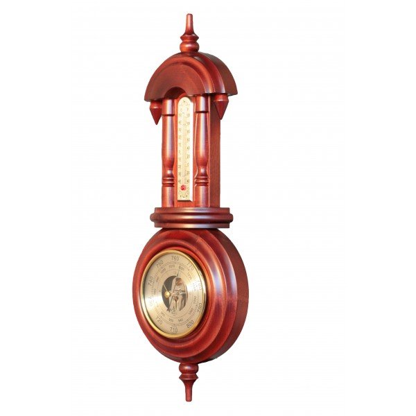 Домашняя Метеостанция с барометром и термометром Бриг М-01-Б, фотография сбоку