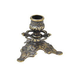 Подсвечник на 1 свечу трилистник, малый, антик