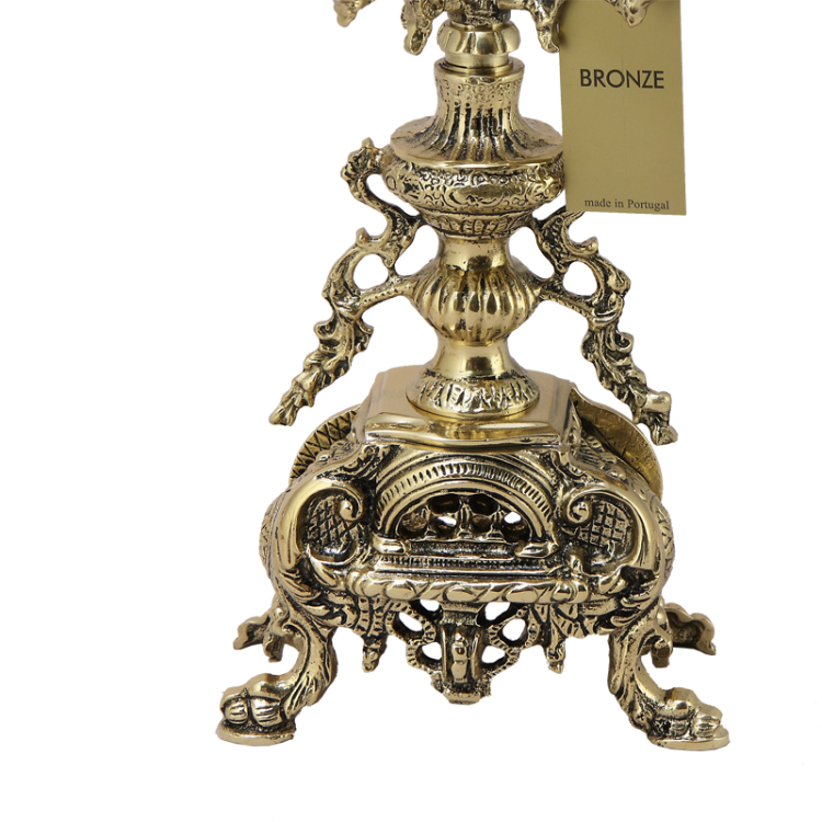Канделябр на 5 свечей Париж, золотой Bello De Bronze BP-14071-D, фотография нижней части