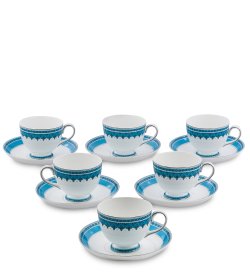 Чайный набор на 6 персон из фарфора Византия