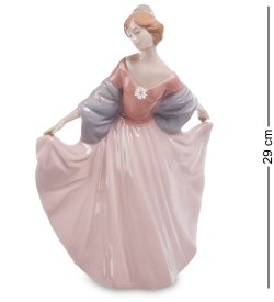 Статуэтка из керамики Леди в розовом платье