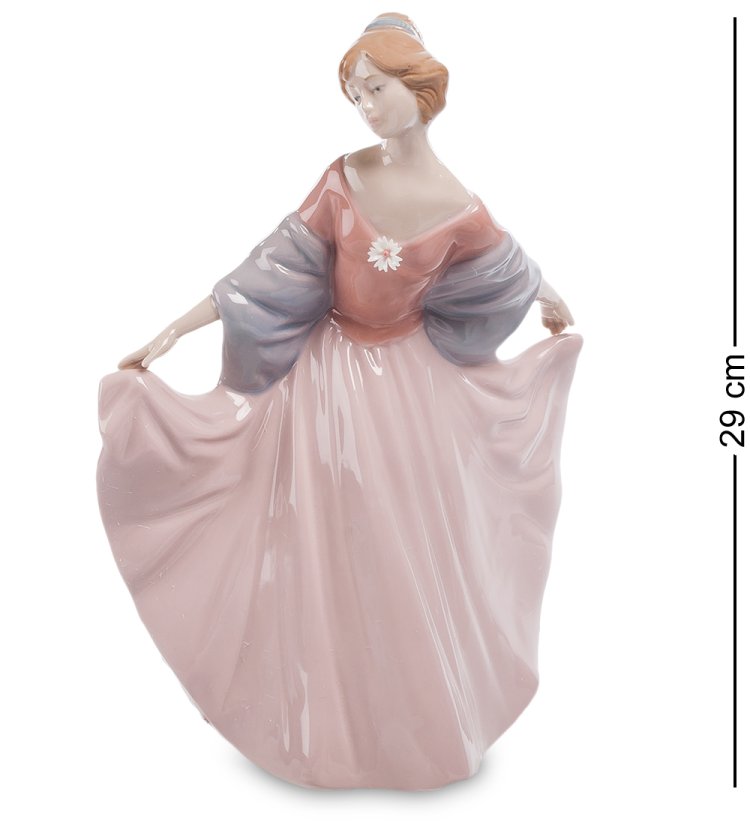 Статуэтка из керамики Леди в розовом платье Pavone CMS-20/22