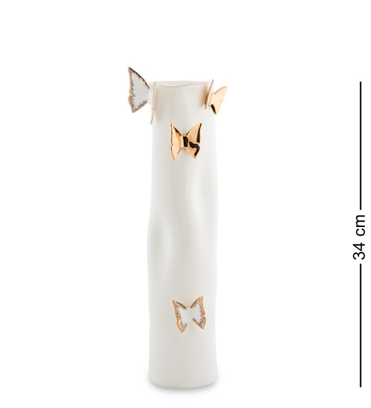 Ваза для цветов из фарфора Золотые Бабочки Pavone FM-66/ 2