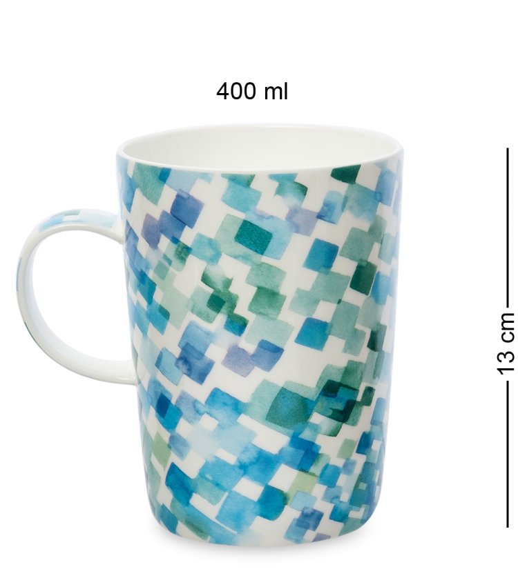 Кружка из фарфора Зимняя Мозаика Pavone JK-272, оборотная сторона