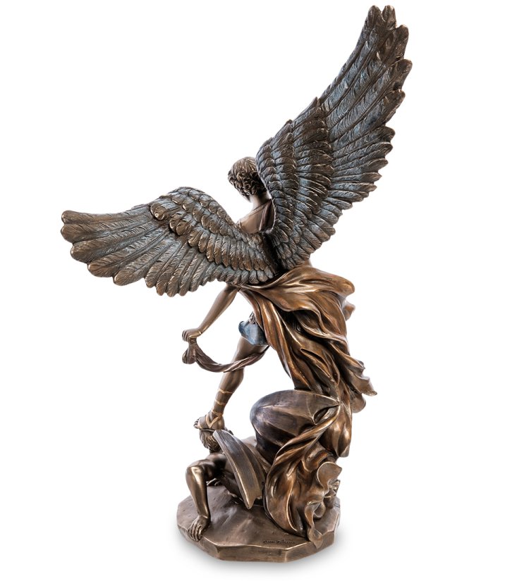 Статуэтка Михаил Архангел, побеждающий дьявола Veronese WS-30/ 1, оборотная сторона