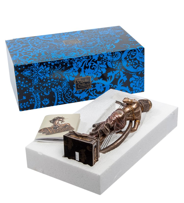 Статуэтка Клеопатра с лирой Veronese WS-447, упаковка