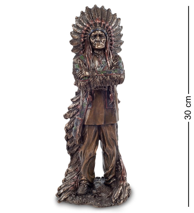 Статуэтка Медный Индейский вождь Veronese WS-443