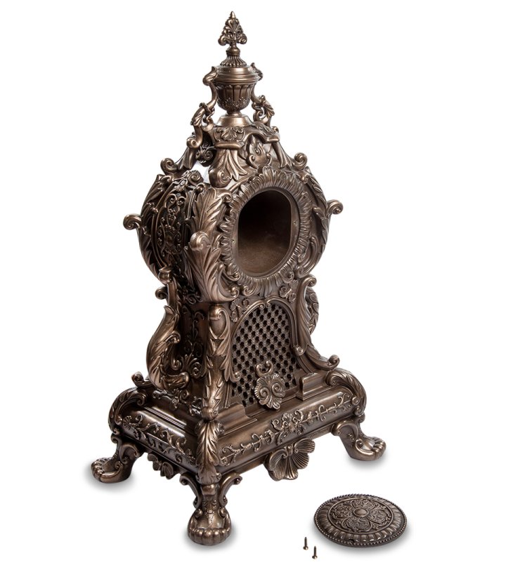 Часы в стиле рококо Veronese WS-617, разборный вид и вид крышки