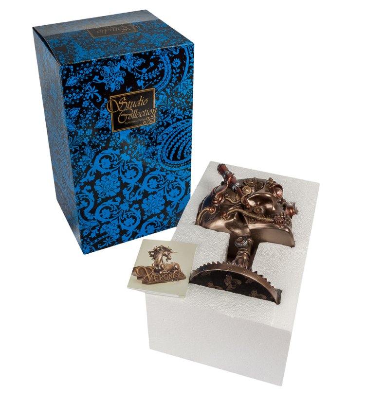 Фигура в стиле Стимпанк Череп Veronese WS-388, упаковочный вид