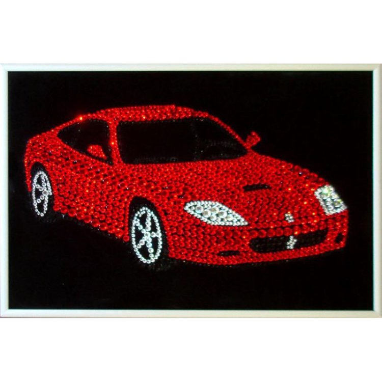 Картина Феррари c кристаллами Swarovski