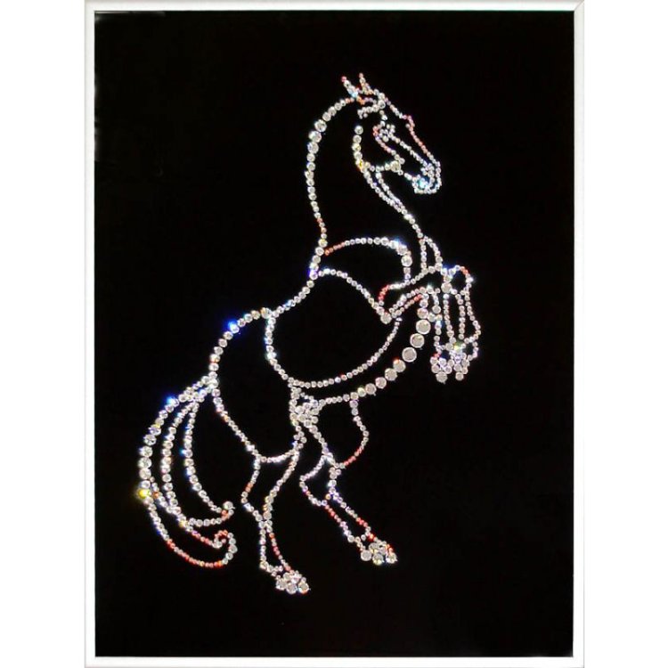 Картина Конь c кристаллами Swarovski