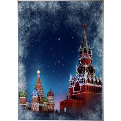 Картина Красная площадь c кристаллами Swarovski