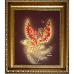 Картина Жар-птица (в багете) c кристаллами Swarovski
