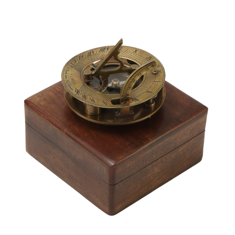 Морской компас в футляре из темного дерева Nautical NA-1663-B, компас на футляре