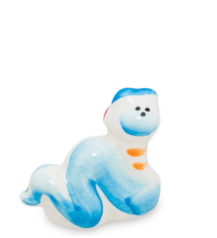 Фигурка Змея Ваня Цветная гжель ГЛ-302, фотография со спины