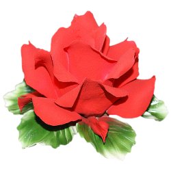 Подсвечник из фарфора красная Роза