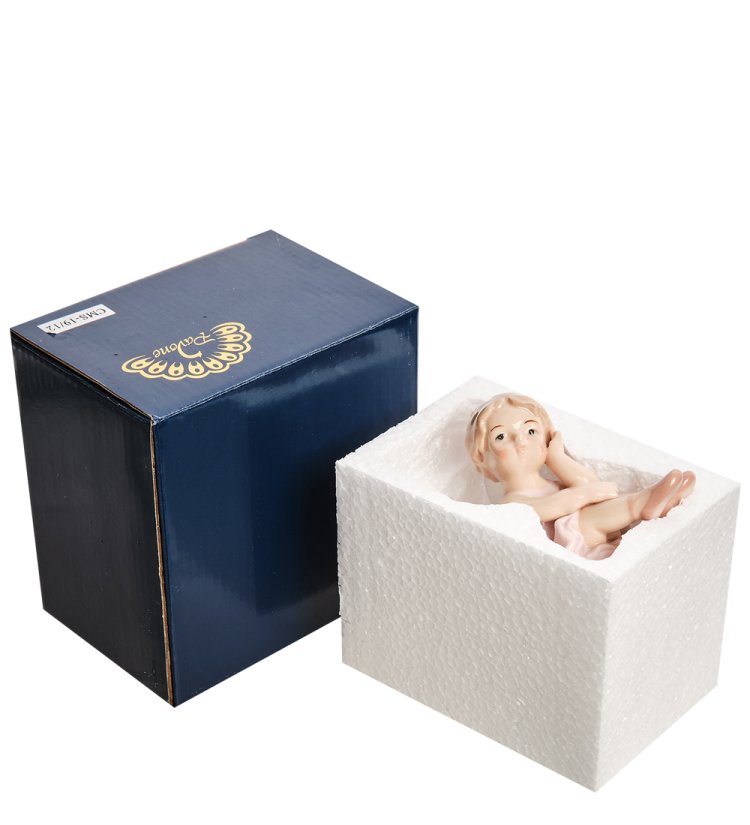 Статуэтка из фарфора Маленькая Балерина Ангелочек Pavone CMS-19/12, упаковочный вид