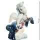 Статуэтка из фарфора Синяя Лошадка-ангелочек на облачке Pavone JP-61/22, вид профиль