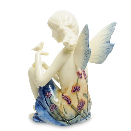 Фигурка из фарфора Девушка-эльф в синем платье Pavone JP-07/13, оборотная сторона