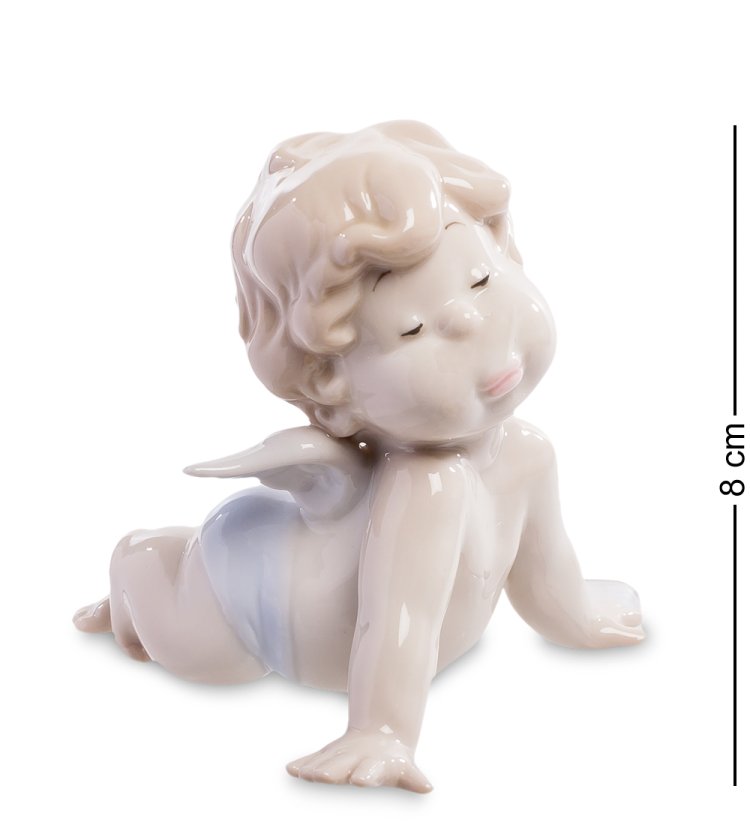 Статуэтка из фарфора Ангелочек карапуз лежит на животике Pavone JP-34/ 5