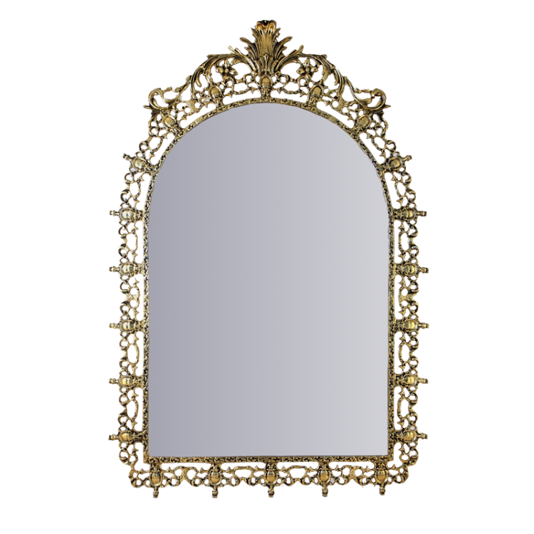 Зеркало Коро Ду Рей в золотой раме из бронзы Bello De Bronze BP-50102