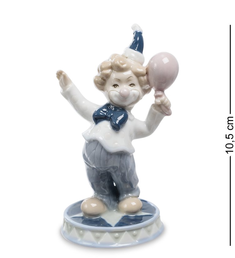 Статуэтка из фарфора Маленький клоун с воздушным шариком Pavone JP-19/13